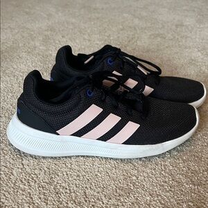 Adidas Lite Racer CLN 2.0 Black/Pink  Cloudfoam Running Sneakers.Size 8.
